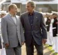 بوش و پوتین در کمپ دیوید