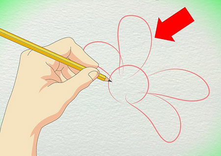 نقاشی گل لیلیوم,آموزش نقاشی گل لیلیوم,نحوه کشیدن گل لیلیوم