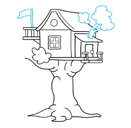 چگونه یک خانه درختی بکشیم