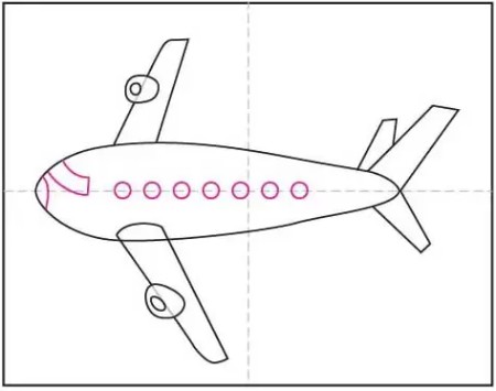 کشیدن هواپیما برای کودکان,آموزش نقاشی هواپیما کودکان,آموزش مرحله به مرحله نقاشی هواپیما برای کودکان