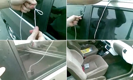 باز کردن در خودرو در صورت جا ماندن کلید در آن, ترفند باز کردن در ماشین, باز كردن قفل ماشين با موبايل