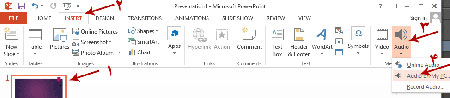  اسلایدهای پاورپوینت,آموزش گذاشتن صدا بر روی اسلایدهای پاورپوینت