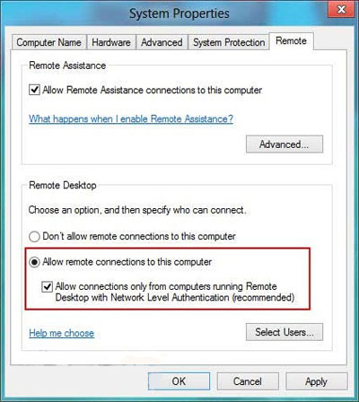  ترفند ویندوز ۸  , Remote Desktop