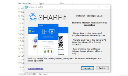 استفاده از SHAREit روی کامپیوتر شخصی‌, نصب SHAREit روی کامپیوتر