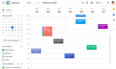 نحوه ایجاد یک تقویم جدید, اضافه کردن یک تقویم جدید به Google Calendar, اضافه کردن یک تقویم جدید به Google Calendar