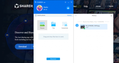 اپلیکیشنSHAREit، انتقال فایل از  گوشی به کامپیوتر