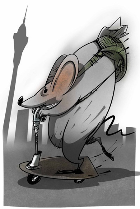 کاریکاتور تهران و موش, کاریکاتورهای خنده دار