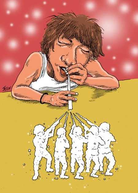 کاریکاتورهای اعتیاد به مواد مخدر