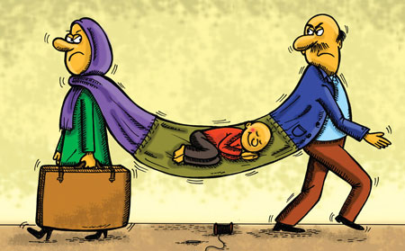 کاریکاتور اموزنده در مورد طلاق