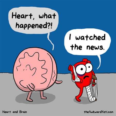 کاریکاتور مغز و قلب, کاریکاتور قلب و مغز,مجموعه کاریکاتور قلب و مغز