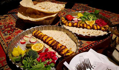 تزیین کباب کوبیده با نان, ایده هایی برای تزیین نان و کباب