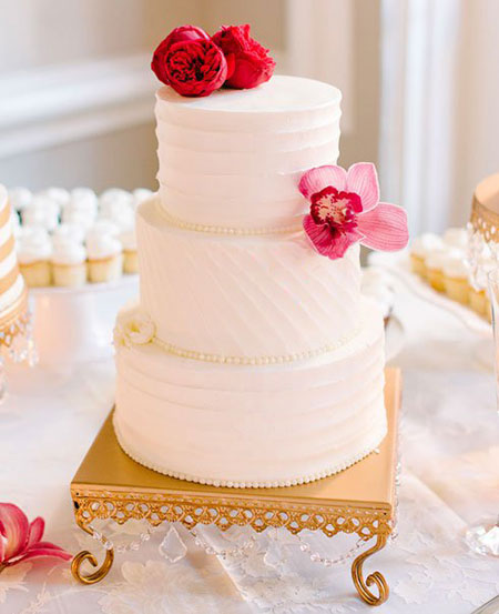 تزیین کیک عروسی با گل های طبیعی, مدل های تزیین کیک عروسی با گل های طبیعی