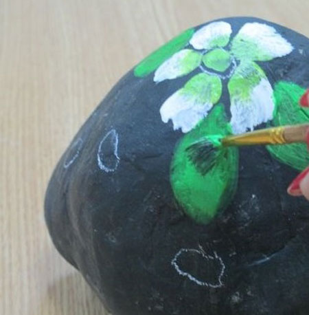طرز نقاشی روی سنگ, آموزش مرحله ای نقاشی روی سنگ
