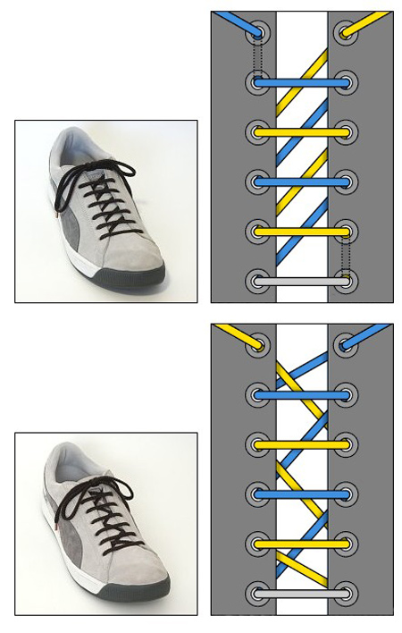 بستن بند کفش های متفاوت,مدل های بستن بند کفش
