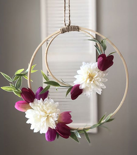 حلقه های گل زیبا برای تزیین منزلتان