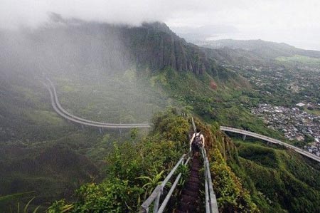 راه پله هایکو,راه پله هایکو در هاوایی,راه پله بهشتی