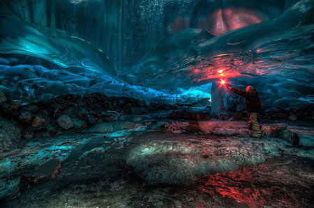غار های یخی,غار های یخی آلاسکا,غارهای دیدنی