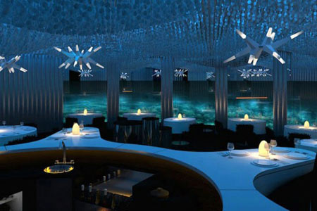 رستوران Subsix در مالدیو,رستوران زیرآبی,رستورانی در اقیانوس