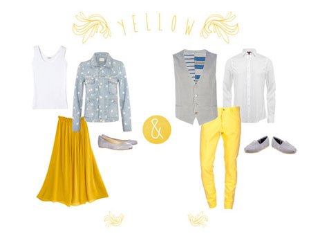 راهنمای انتخاب لباس زرد, انتخاب لباس زرد