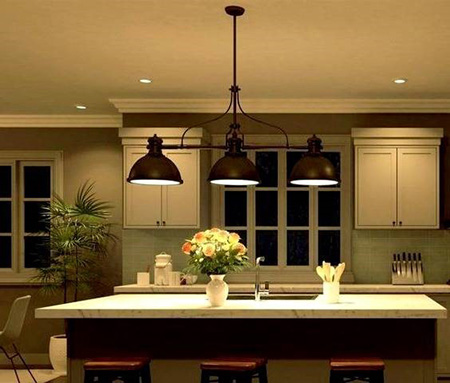 لوستر آویز بالای اپن آشپزخانه, چراغ آویز اپن آشپزخانه مدرن, لامپ آویز اپن آشپزخانه