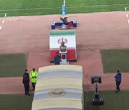 مجسمه سردار سلیمانی در ورزشگاه نقش جهان،اخبار ورزشی،خبرهای ورزشی