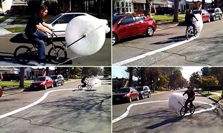 اخبار داغ,شیرین کاری,شیرین کاری با دوچرخه