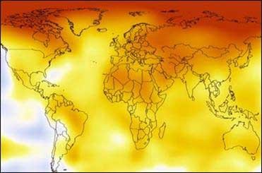 تصاویر نقشه ناسا از گرمای زمین طی 130 سال