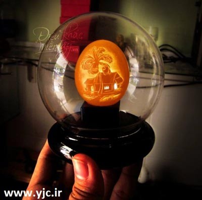 نقاشی های روی پوست تخم مرغ ,نقاشی های باورنکردنی