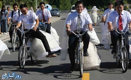 قطاری از عروس و داماد , اخبار گوناگون , مجالس عروسی