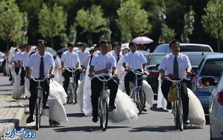 قطاری از عروس و داماد , اخبار گوناگون , مجالس عروسی