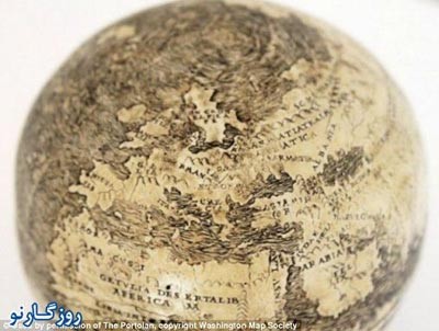 نقشه ی کره زمین بر روی پوست تخم شترمرغ! 1