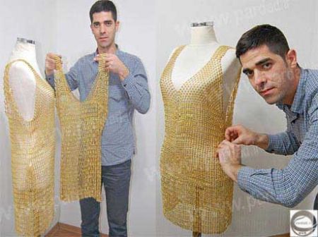 اخبار گوناگون, لباس زنانه از جنس طلا