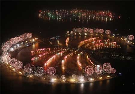 اخبار,اخبار گوناگون,نمایش آتش بازی بزرگ دبی به مناسبت سال 2014