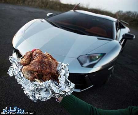 اخبار,اخبار گوناگون,کباب بوقلمون با لامبورگینی