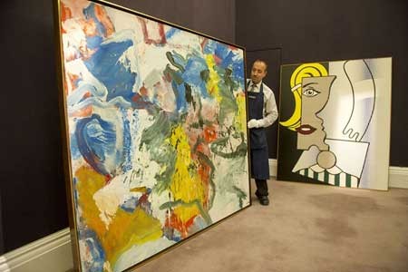 تابلویUntitled V اثر Willem de Kooning نمایش درآمده در بوند استریت لندن به ارزش 25 تا 35 میلیون دلار