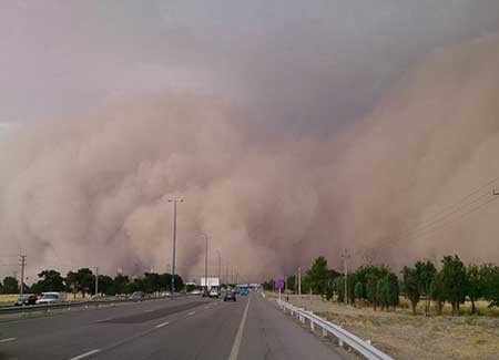 اخبار,اخبار حوادث ,طوفان در جاده قم-تهران
