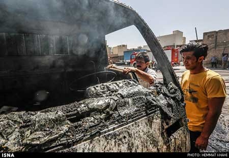 اخبار,اخبار حوادث , آتش سوزی انبار قطعات خودرو در تهران