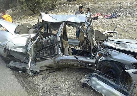 عکس/تصادف مرگبار در محور شیراز-کازرون 1