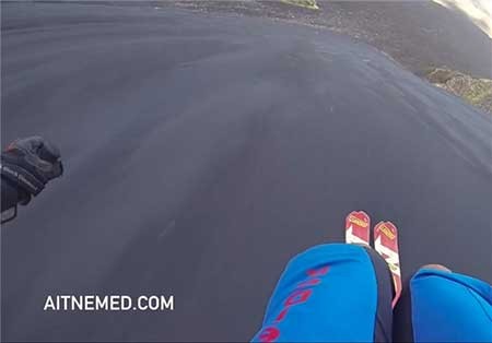 اخبار,اخبار گوناگون , اسکی بر روی خاکسترهای آتشفشان 