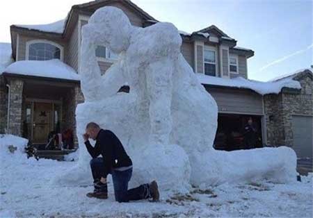 خلاقیت با برف در جهان +تصاویر