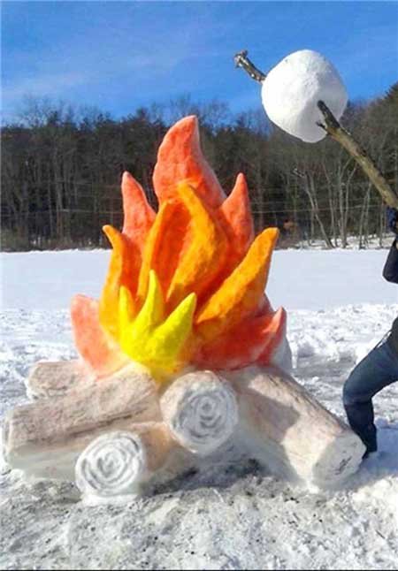 خلاقیت با برف در جهان +تصاویر