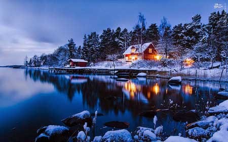 تصاویر زیباترین کلبه‌های زمستانی