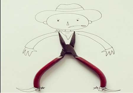 اخبار,اخبار گوناگون ,نقاشی با ابزارآلات بازیافتی