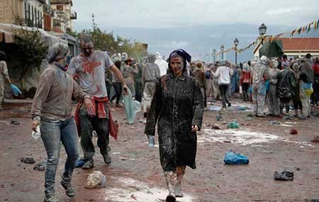 اخبار,اخبار گوناگون ,جنگ آرد در یونان