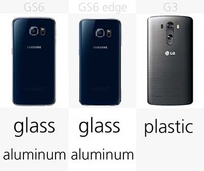 مقایسه میان گوشی های Galaxy S6 ، S6 Edge و LG G3 1