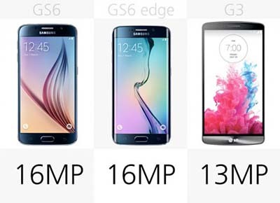 مقایسه میان گوشی های Galaxy S6 ، S6 Edge و LG G3 