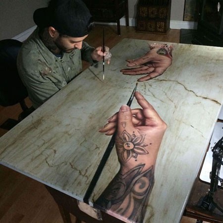 اخبار , اخبار گوناگون,تصاویری از نقاشی های فوق العاده,نقاشی فوق العاده طبیعی از انسان