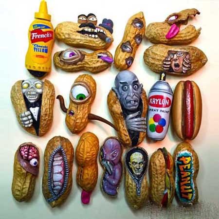 هنرنمایی های جالب با بادام زمینی