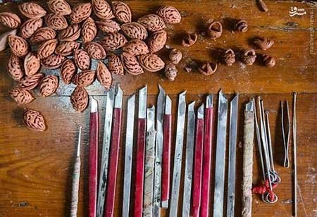 اخبار,اخبارگوناکون , هنر نمایی با هسته هلو 