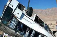 سرهنگ جهانگیری: واژگونی خونین اتوبوس ولوو در جاده لغزنده هراز 1